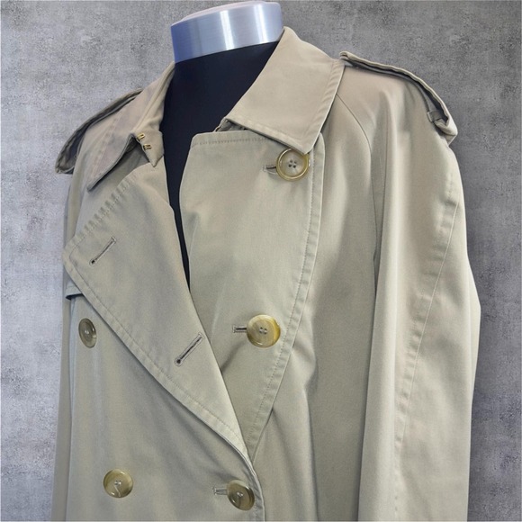Vintage 80's Burberrys Prorsum Trench Coat Long England Classic Chic Size 42 - Picture 3 of 13